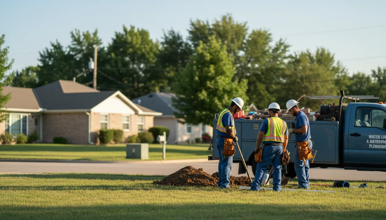 Residential water line and bathroom plumbing service in Curran, MI